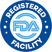Registered facility roundel with FDA letters