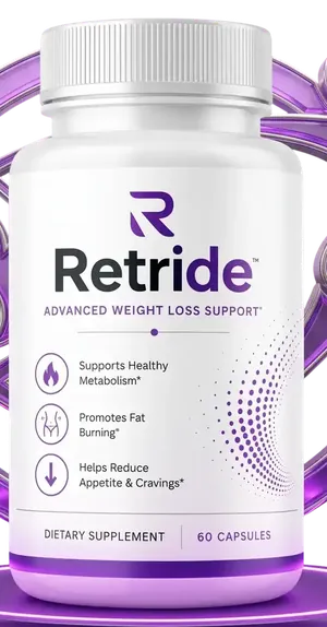 Retride bottle: Advanced Weight Loss Support, dietary supplement, 60 capsules